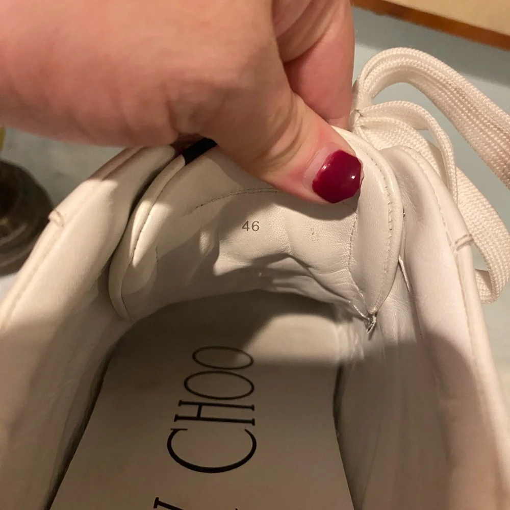Jimmy Choo Hawaii Lace Up Sneakers Size 13 GUC